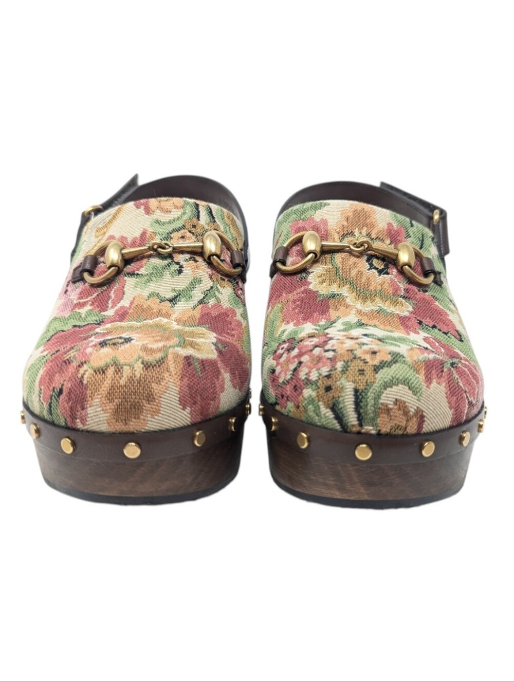 Gucci Rare Floral Amstel Slingback Tapestry Clog Mule Size EU 39 - Picture 7 of 13